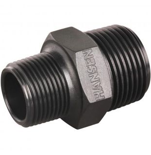 BSP POLY NIPPLE 6*3 (1/4"x1/8"BSP) Hansen