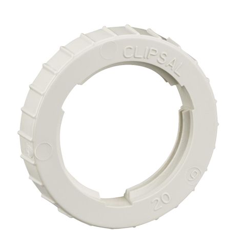 Electrical Conduit Adaptor Lock Ring Grey 20mm