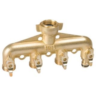 NETA Brass 4-way Universal Tap Manifold