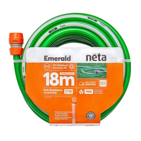 NETA 18mm x 18m Emerald Hose Plastic Fitted