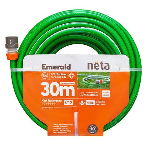 NETA 12mm x 30m Emerald Hose Plastic Fitted
