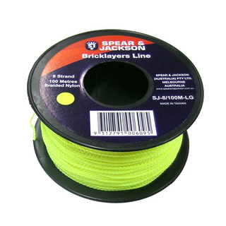 S&J Brick Line 100m Lime Green