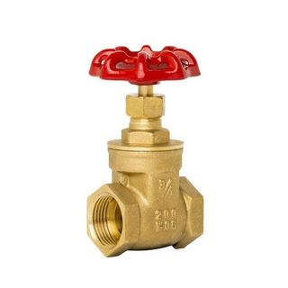 Brass Gate Valve Green/Red Handle 40mm