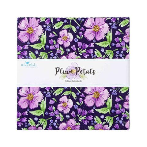 PLUM PETALS 10" STACKER 42 PCS