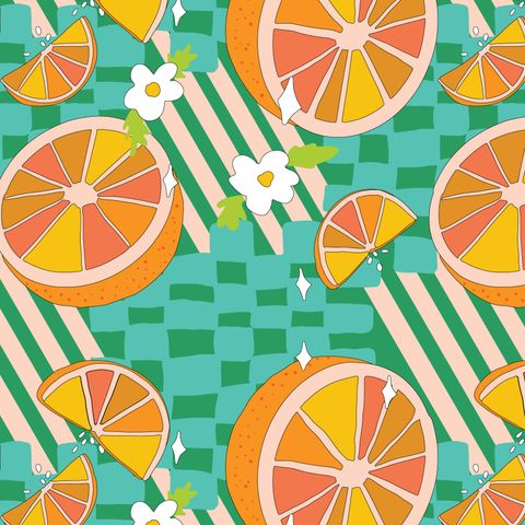 SUMMER ABROAD POPLIN  APEROL SPRITZ SPEARMINT