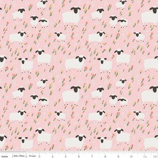 FLANNEL LITTLE LAMBS PINK
