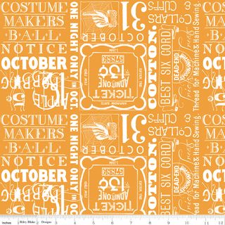 COSTUME MAKER'S ACT II TICKET TEXT ORANGE