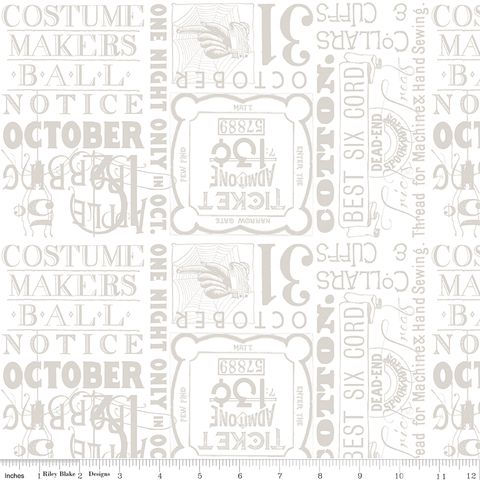 COSTUME MAKER'S ACT II TICKET TEXT WHITE