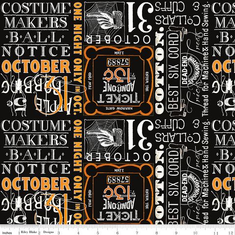 COSTUME MAKER'S ACT II TICKET TEXT BLACK