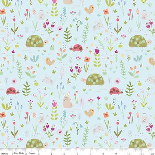 FLANNEL GARDEN ANIMALS SKY