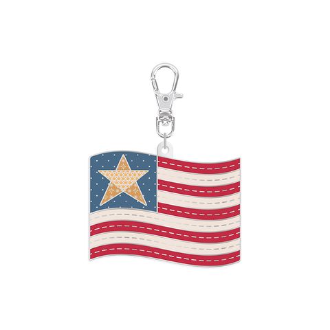 LORI HOLT ENAMEL HAPPY CHARM FLAG