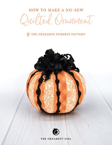 PEEKABOO PUMPKIN NO SEW ORNAMENT BY THE ORNAMENT G