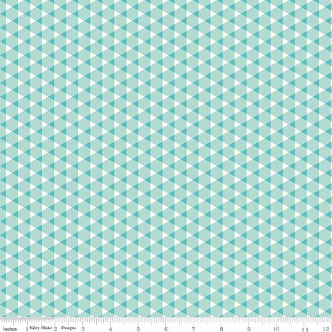 VIBRANCE TRIANGLE GINGHAM AQUA