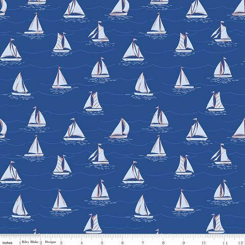 YACHT CLUB SAILBOATS BLUE