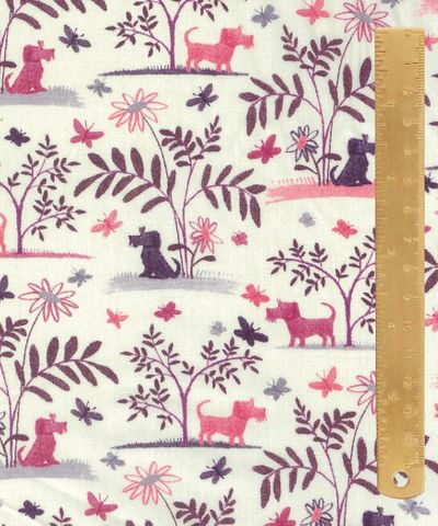 TANA LAWN STORYBOOK COLL PLUM DOG 03631161A