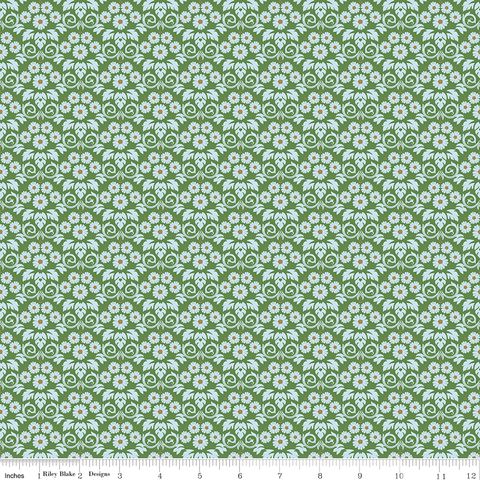 BLUEGRASS CHARM DAMASK GREEN