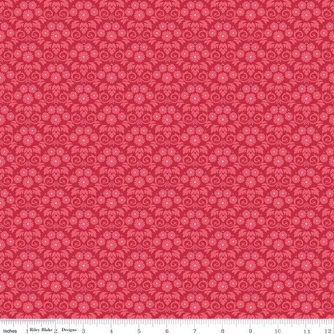 BLUEGRASS CHARM DAMASK RED