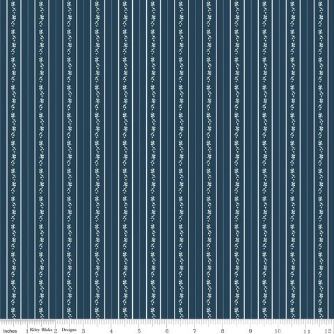 BLUEGRASS CHARM FLORAL STRIPE NAVY