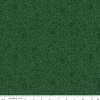 CHARMING CHRISTMAS FLORAL OUTLINE GREEN