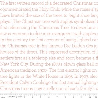 CLASSIC CHRISTMAS HISTORY OF THE TREE TEXT RED