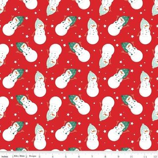 FLANNEL SNOWMEN RED