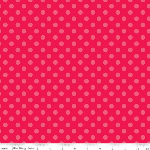 GINGERBREAD KISSES POLKA DOTS RED