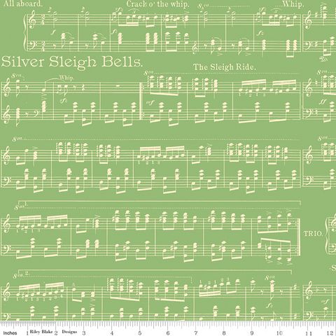 CLASSIC CHRISTMAS SHEET MUSIC GREEN