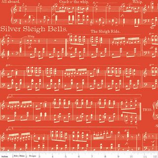 CLASSIC CHRISTMAS SHEET MUSIC RED