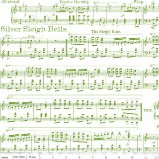 CLASSIC CHRISTMAS SHEET MUSIC WHITE