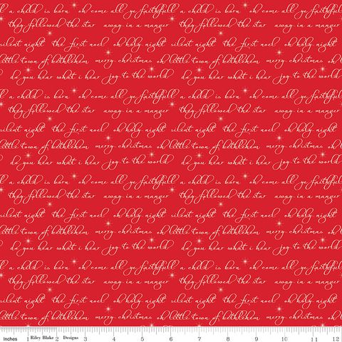 GLISTEN TEXT RED