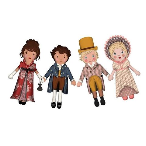 JANE AUSTEN LADIES & GENTS DOLLS - MACHINE EMBROID