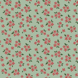 MISTLETOE & HOLLY FLORAL SAGE