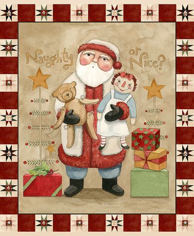 NAUGHTY OR NICE 35 1/2" X 43" PANEL