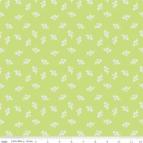 SUMMER SKIES AND FIREFLIES FLORAL LIME