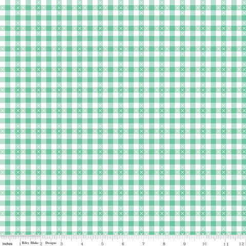 SUMMER SKIES AND FIREFLIES GINGHAM AQUA