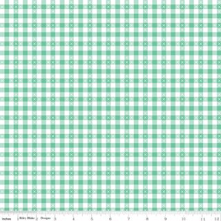 SUMMER SKIES AND FIREFLIES GINGHAM AQUA