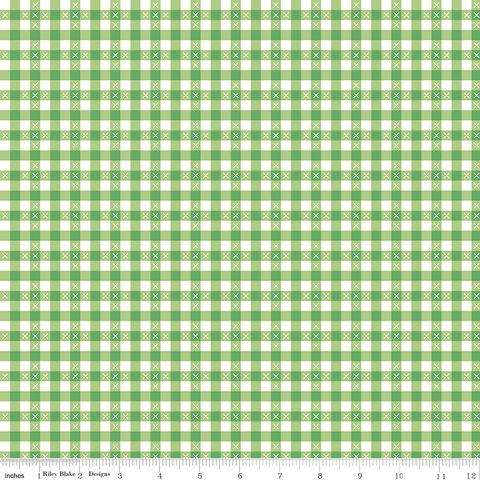 SUMMER SKIES AND FIREFLIES GINGHAM GREEN