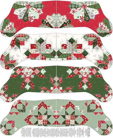 MISTLETOE & HOLLY 35 1/2" X 43" STOCKINGS PANEL