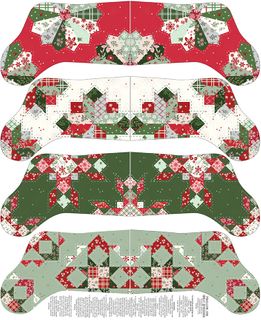 MISTLETOE & HOLLY 35 1/2" X 43" STOCKINGS PANEL