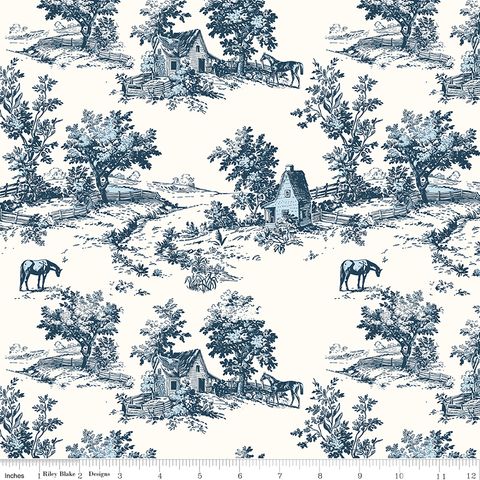 BLUEGRASS CHARM TOILE NAVY