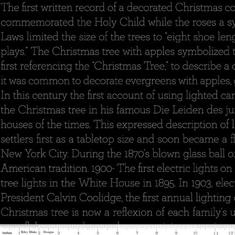 CLASSIC CHRISTMAS HISTORY OF THE TREE TEXT BLACK