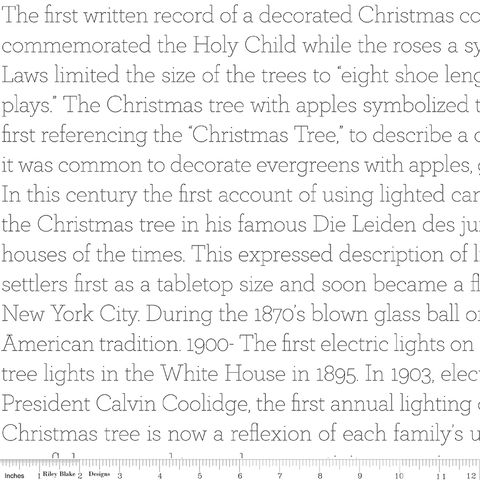 CLASSIC CHRISTMAS HISTORY OF THE TREE TEXT WHITE