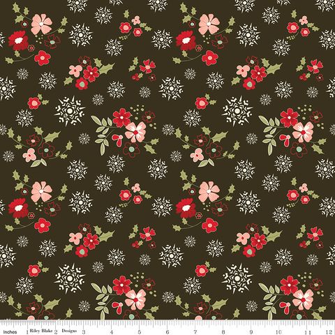 GLISTEN WINTER FLOWERS MOCHA