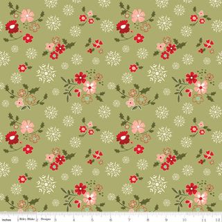 GLISTEN WINTER FLOWERS OLIVE