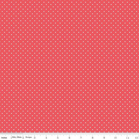 FLANNEL SWISS DOT RED