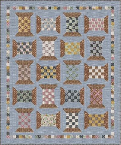 LOCUST STREET  CHECKERED SPOOLS QUILT STORE DISPLA