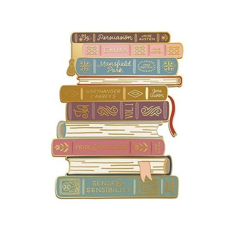 JANE AUSTEN STACKED BOOKS NEEDLE MINDER