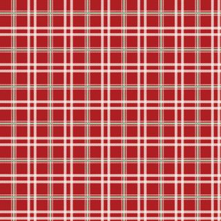 MISTLETOE & HOLLY PLAID BARN RED