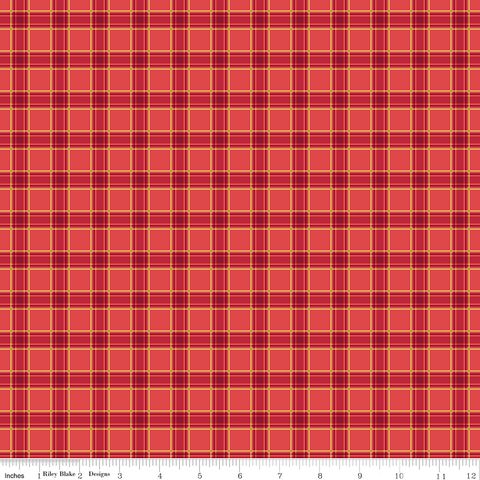 MORE CHRISTMAS WISHES PLAID RED