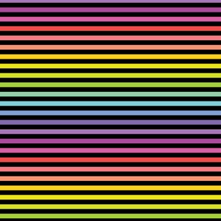 FUNDAMENTALS 1/4 STRIPE RBOW BLK